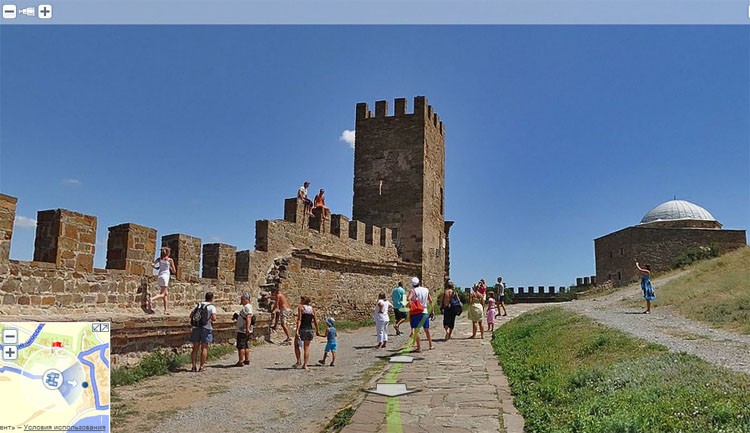 Панорама Судакской крепости на Яндекс-картах