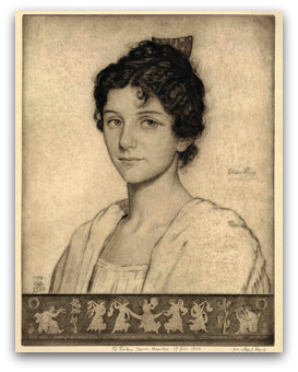 Портрет балерины Эллен Прайс, которая стала моделью для головы Русалочки