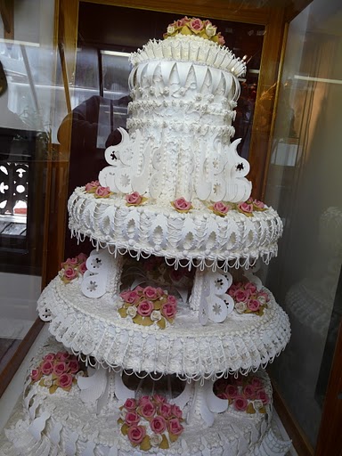 Садебный торт из марципанов