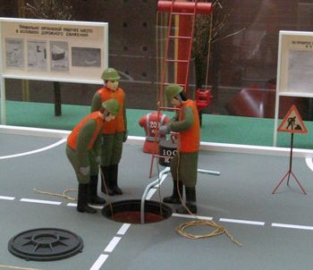 Экспозиция музея Канализации &mdash; "Люкопроходцы"