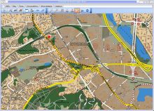 Карта Киева. "Птичка" недалеко от Куреневского рынка. Красная точка (Киев и область)