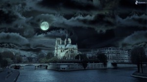 Ночное фото Нотр Дама (Париж)