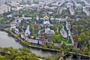 Новодевичий монастырь с высоты полета (Москва и Подмосковье)