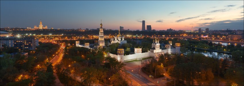 Фото достопримечательностей Москвы и Подмосковья: Панорама Новодевичьего монастыря, автор Андрей Уляшев