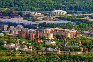 Новодевичий монастырь с высоты (Москва и Подмосковье)