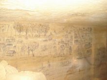 В катакомбах встречаются и небольшие разрисованные карты местности Одесской обл. (Одесса и область)