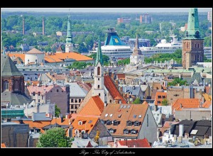 Рига. Вид на крыши Старого города (Прибалтика)