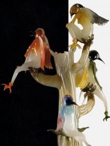 Работа венецианского мастера Pino Signoretto (Пино Синьоретто). Дерево с фантастическими птицами. (Венеция)