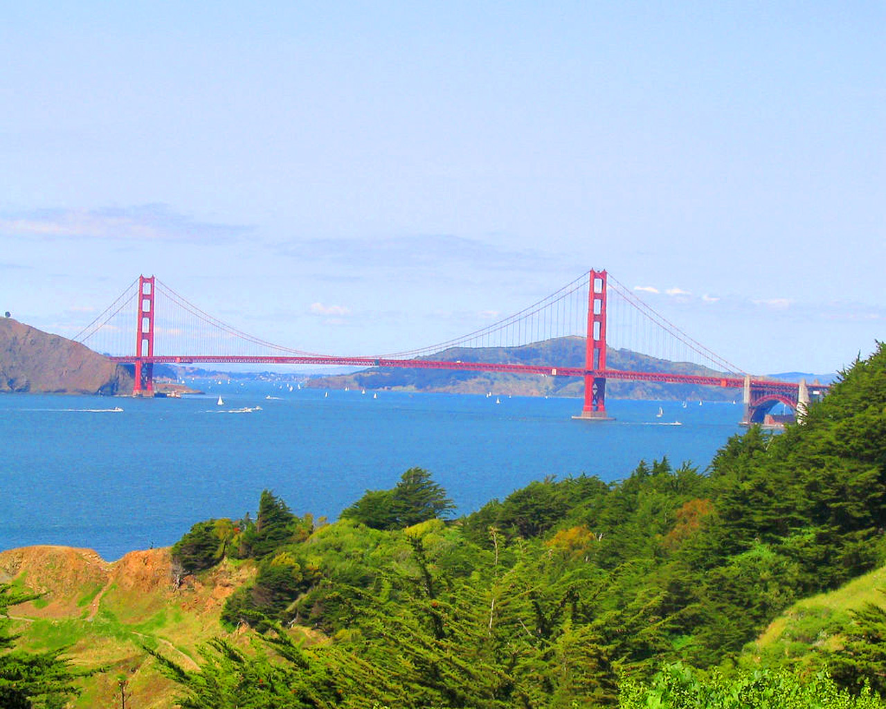 Фото достопримечательностей других стран Европы: Золотые Ворота &mdash; один из самых длинных мостов США