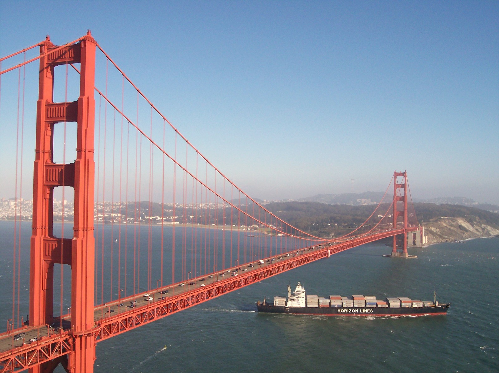 Фото достопримечательностей других стран Европы: Мост Золотые Ворота, соединяющий залив Сан-Франсиско и воды Тихого океана