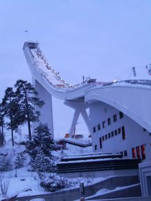 на севере столицы, лыжный стадион, горки и все как для профессионалов так и для чайников :) (Страны Скандинавии)