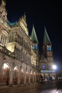 Собор Святого Петра ночью (Германия)