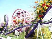 Парк аттракционов из цветов. Такое возможно только на празднике Bloemencorso, год 2008 (Голландия)
