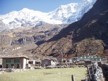 Вид на селение шерпов На (Непал)