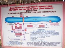 Схема музея "Вечера на хуторе близ Диканьки". (Полтава и область)