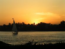 Луксор. Нил. Закат (Египет)