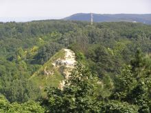 Вид на соседнюю гору с обзорной площадки парка "Высокий замок" (Львов и область)