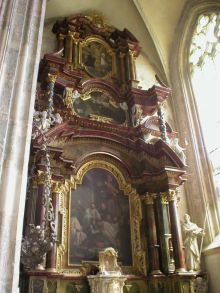 Кутна Гора. Внутри храма Св. Варвары. Алтарь (Чехия)