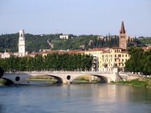 Верона. Мост к замку Кастельвечио (Италия)