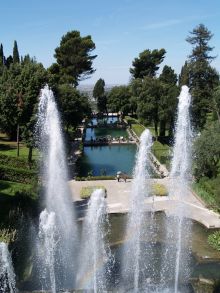 Фонтан в вилле Д'Эсте в Тиволи (Италия)