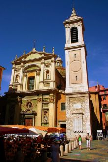 Ницца. Церковь с колокольней (Города французской Ривьеры)