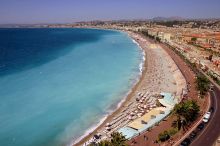 Вид на побережье Ниццы с башни Белланда