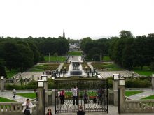 Вид на парк Фрогнера.  (Страны Скандинавии)