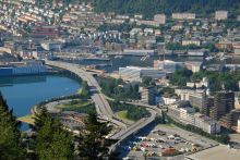 Берген со смотровой площадки (Страны Скандинавии)