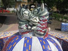 Фонтанчик-зебры в комплексе Пейзажной аллеи (Киев и область)