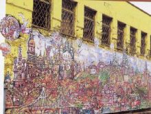 Котельная с рисунками пейзажей Киева. Художник Михаил Химыч. Оболонь, ул. Тимошенко 13-а (Киев и область)