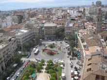 Площадь Святой Девы с высоты обзорной башни (Испания)