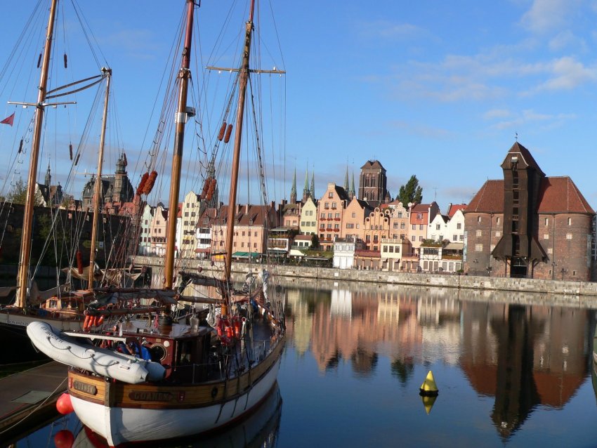 Фото достопримечательностей Польши: Вид на набережную Гданьска