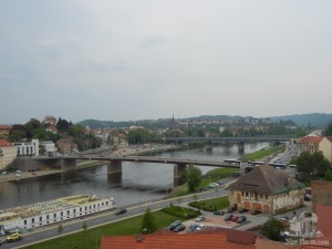Вид на Мейсен с обзорной площадки епископского дворца (Германия)