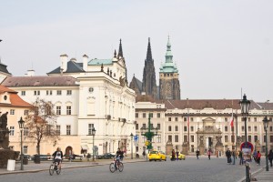 Вид на Градчанскую площадь (Чехия)