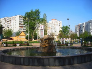 Фонтан в Советском районе Тулы (Европейская часть России)