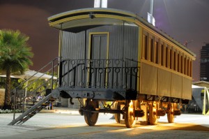 Старый вагон - экспонат Музея Эрец-Исраэль (Израиль)