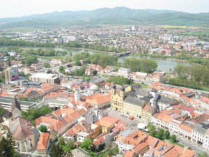 Тренчин с высоты птичьего полета (Словакия)