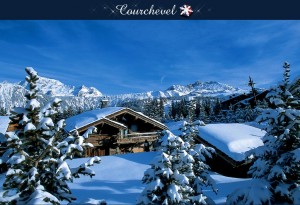 Вид на курорт Куршевель (Courchevel, Франция)