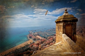 Вид с башни La Torreta на город. Автор коллажа Pablo Arias