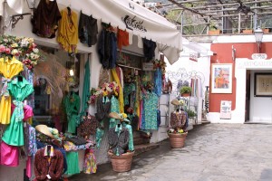 Торговая улочка в Позитано (Италия)