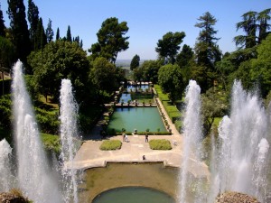 Вид с фонтана "Орган". Вилла Д'Эсте в Тиволи