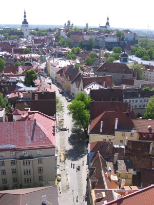 Таллин. Вид на центр города (Прибалтика)