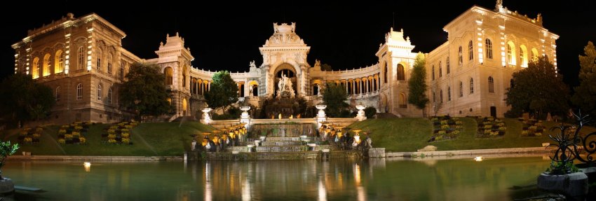 Фото достопримечательностей Франции: Дворец Лонгшампс &mdash; один из красивейших дворцов Марселя