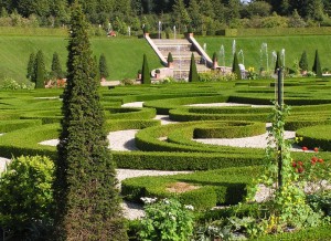Самшитовые узоры в парке Фредериксборг  (Страны Скандинавии)
