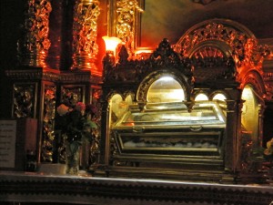 Раква с мощами Святого Валентина в церкви Рождества Богородицы в Самборе