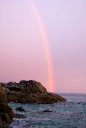 Радуга на берегу Средиземного моря (Испания)