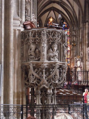 Готическая кафедра в соборе Св. Стефана (Вена)