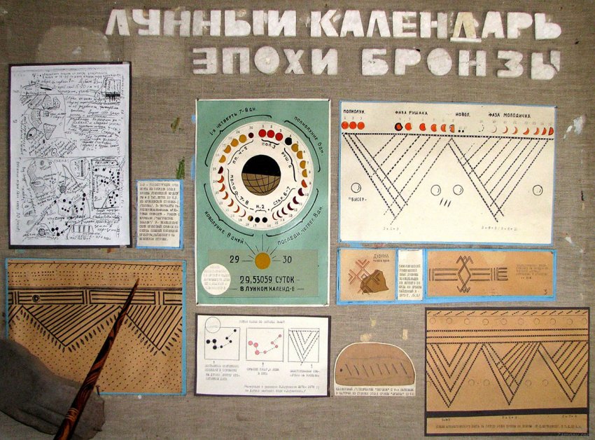 Фото достопримечательностей Чернигова и Черниговской области: Один из стендов музея, посвященного истории раскопок стоянки первобытных людей в Мезинском парке