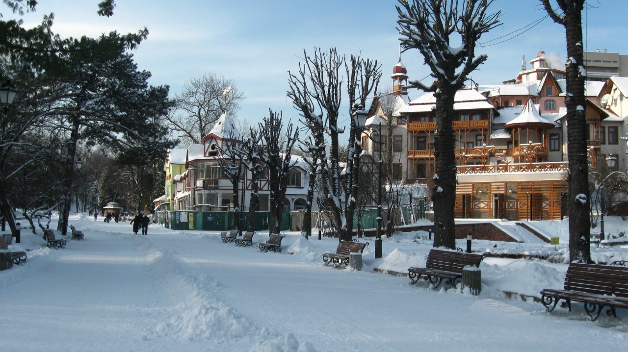 Фото достопримечательностей Львова: Трускавец зимой