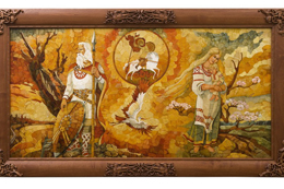 В Калининграде представлено панно из янтаря 